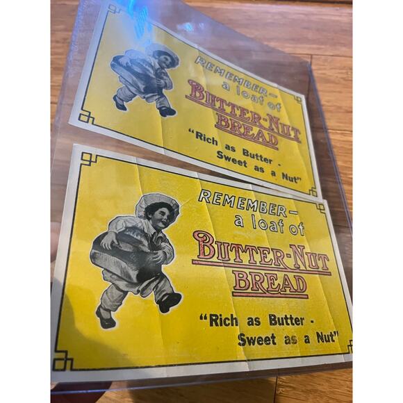 Vintage Store Sign for Butter-Nut Bread circa 1920s lot of 4 - Picture 3 of 4